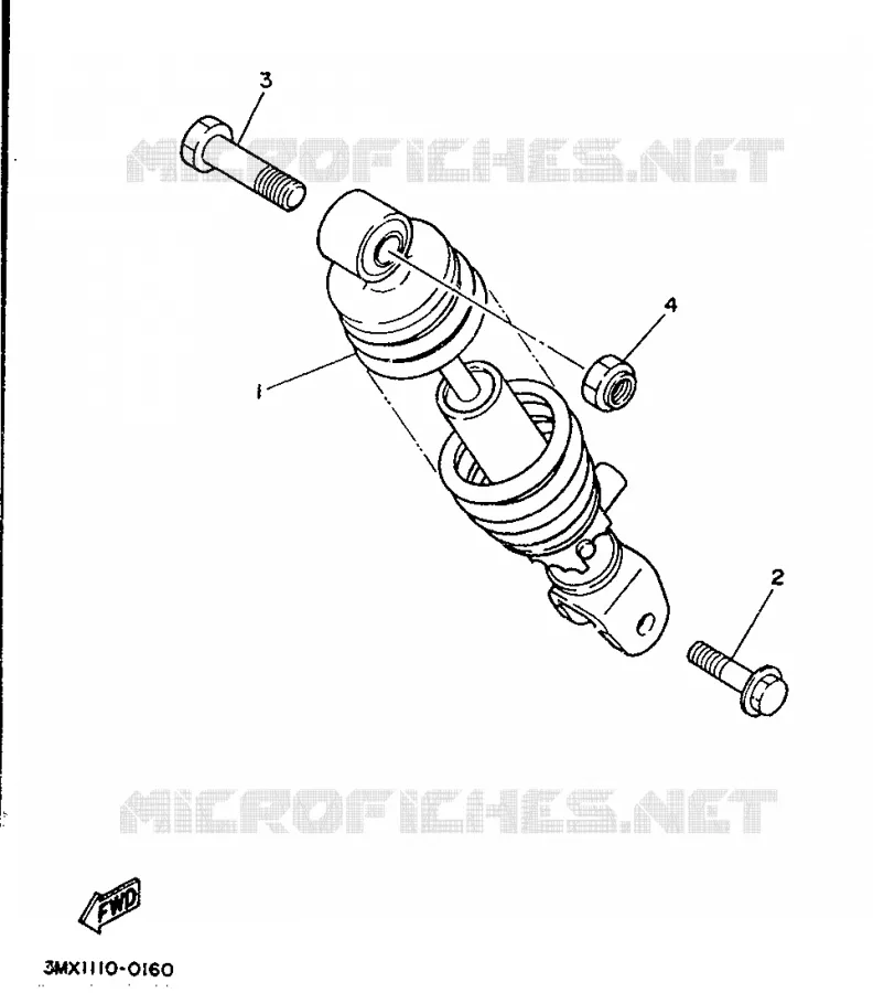 REAR SHOCK ABSORBER Yamaha SCOOTER 50 1990 BOOSTER  CW50