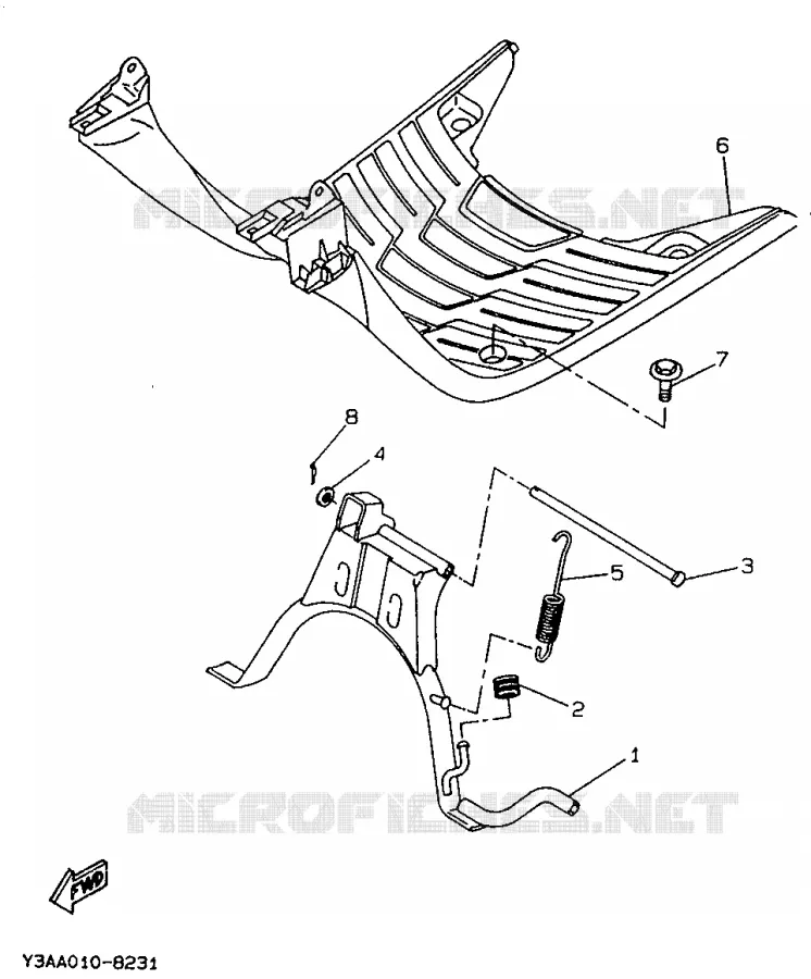 STAND / FOOTREST Yamaha SCOOTER 50 1990 BOOSTER  CW50