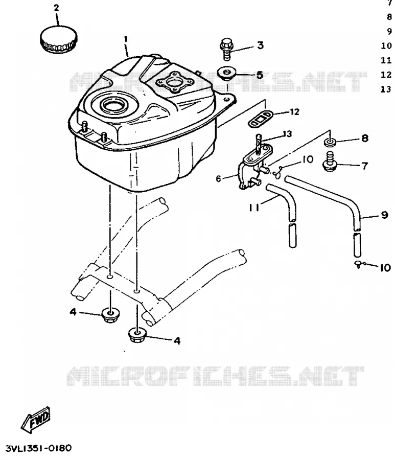 FUEL TANK Yamaha SCOOTER 50 1990 BOOSTER  CW50