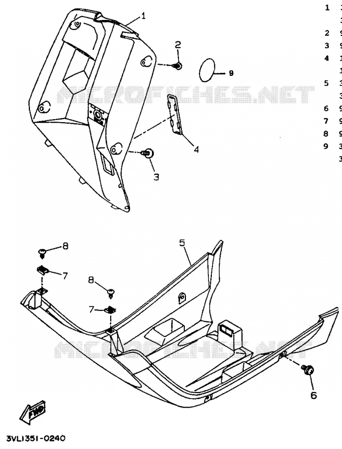 LEG SHIELD Yamaha SCOOTER 50 1990 BOOSTER  CW50