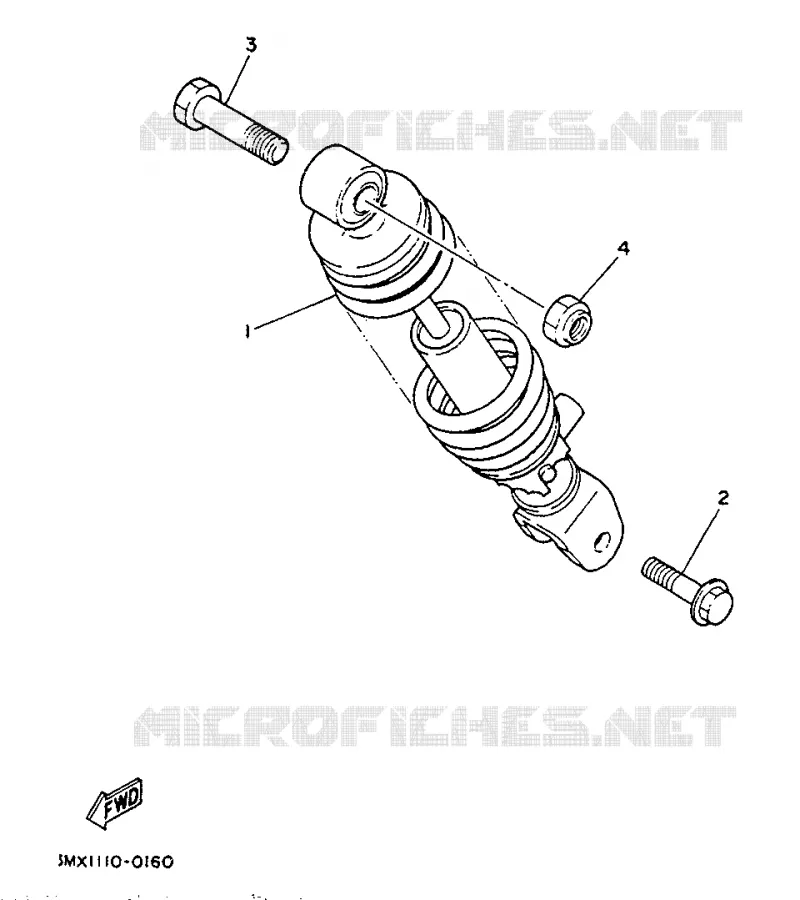 REAR SHOCK ABSORBER Yamaha SCOOTER 50 1991 BOOSTER  CW50