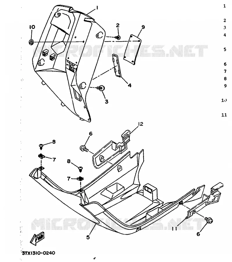 LEG SHIELD Yamaha SCOOTER 50 1991 BOOSTER  CW50
