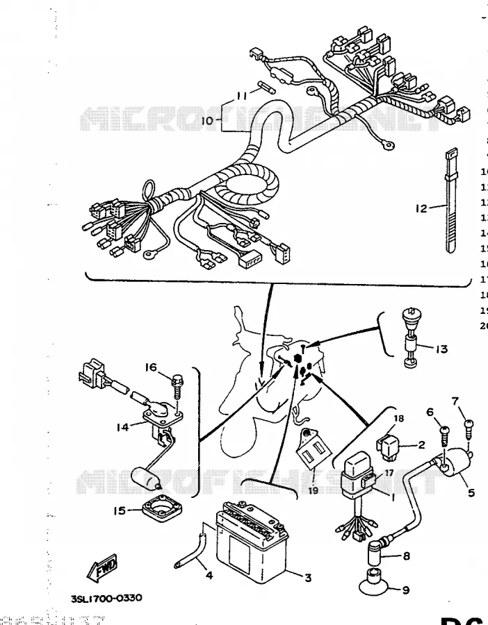 ELECTRICAL 2 Yamaha SCOOTER 50 1991 BOOSTER  CW50