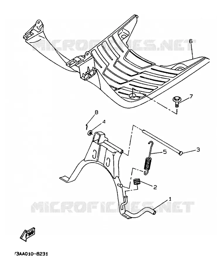 STAND / FOOTREST Yamaha SCOOTER 50 1992 BOOSTER  CW50