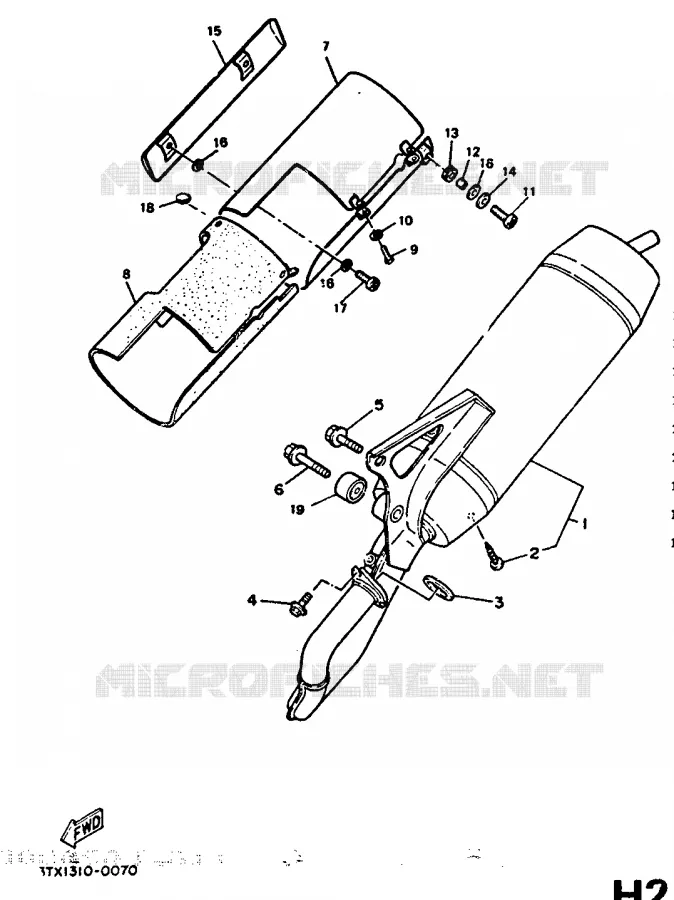 EXHAUST Yamaha SCOOTER 50 1992 BOOSTER  CW50