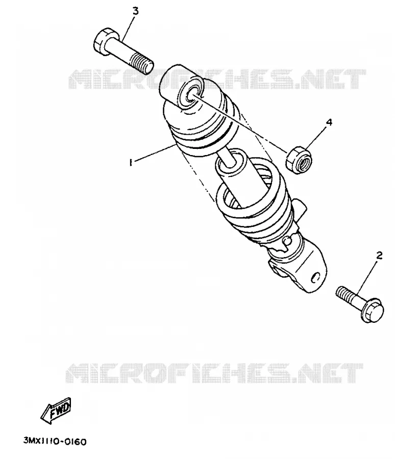 REAR SHOCK ABSORBER Yamaha SCOOTER 50 1992 BOOSTER  CW50