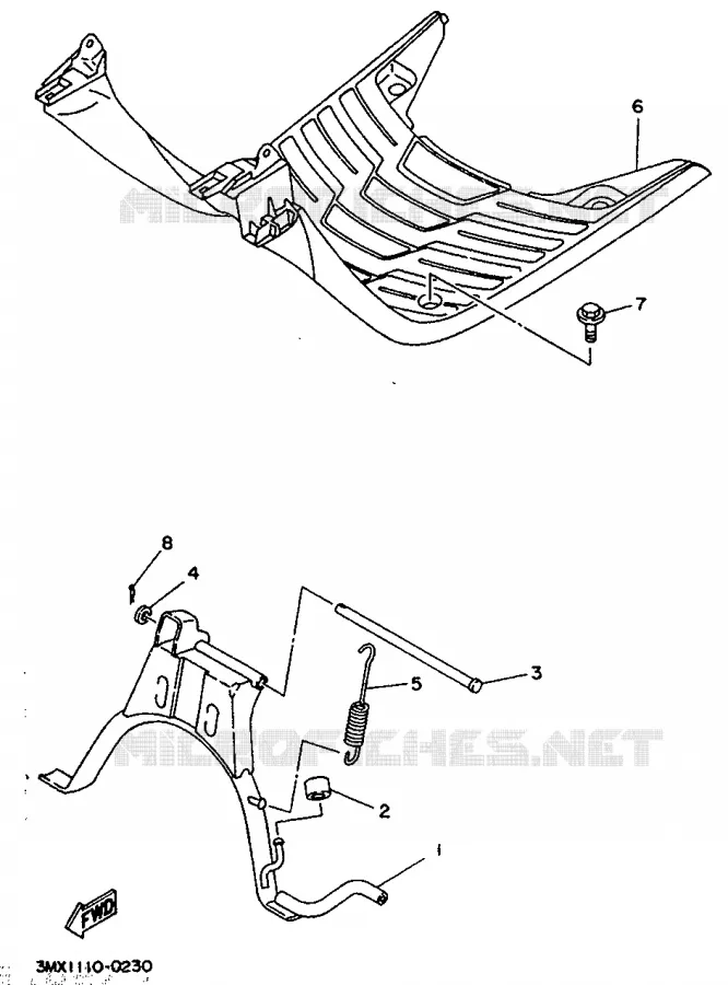 STAND / FOOTREST Yamaha SCOOTER 50 1992 BOOSTER  CW50