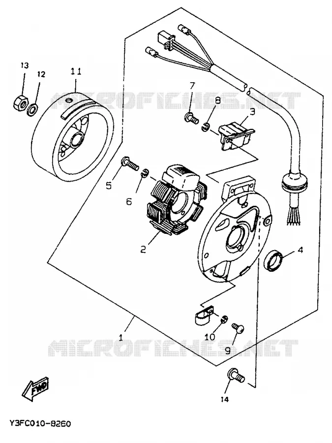 IGNITION Yamaha SCOOTER 50 1992 BOOSTER  CW50