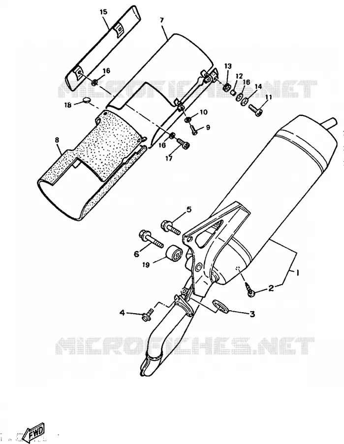 EXHAUST Yamaha SCOOTER 50 1992 BOOSTER  CW50