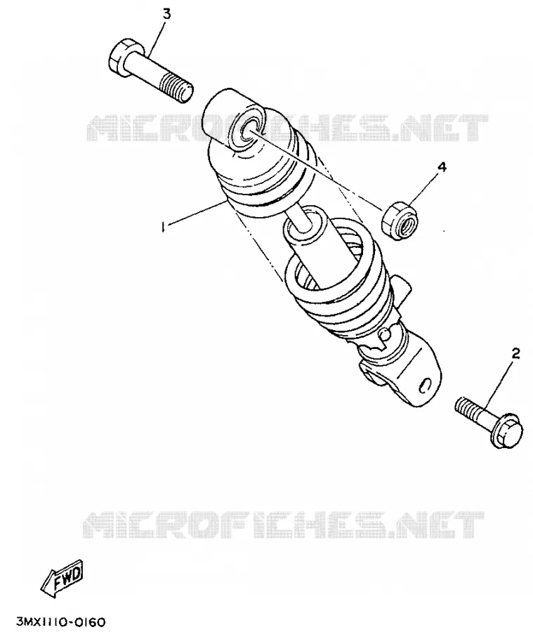 REAR SHOCK ABSORBER Yamaha SCOOTER 50 1992 BOOSTER  CW50