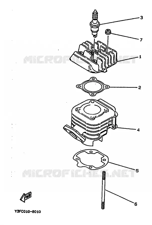 CYLINDER Yamaha SCOOTER 50 1992 BOOSTER  CW50