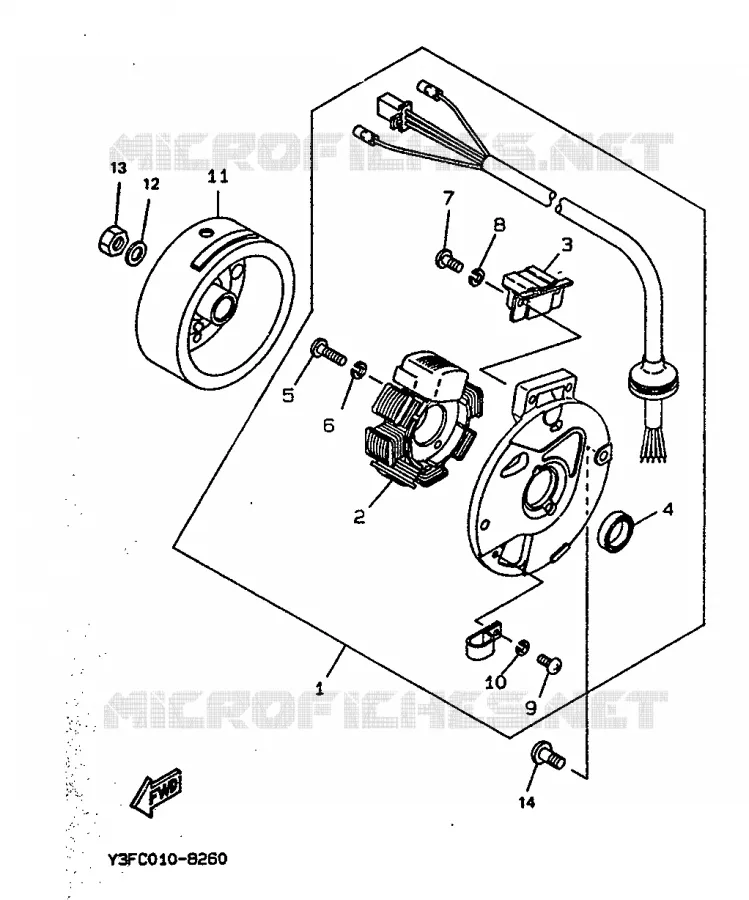 IGNITION Yamaha SCOOTER 50 1992 BOOSTER  CW50