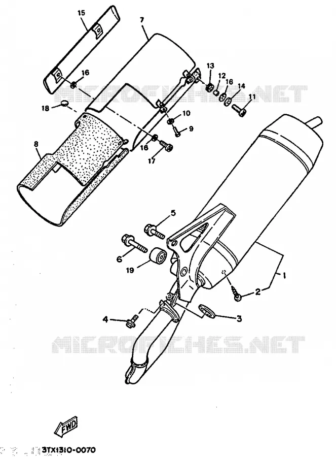 EXHAUST Yamaha SCOOTER 50 1992 BOOSTER  CW50