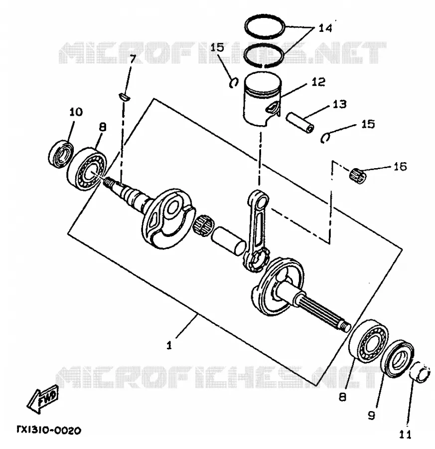 CRANKSHAFT / PISTON Yamaha SCOOTER 50 1994 BOOSTER  CW50