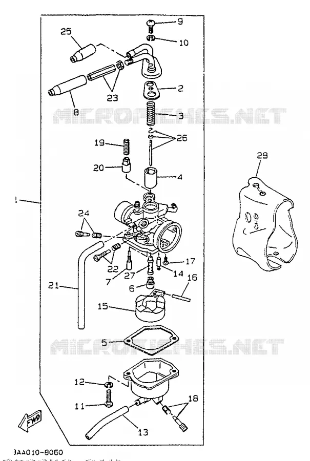 CARBURETOR Yamaha SCOOTER 50 1994 BOOSTER  CW50