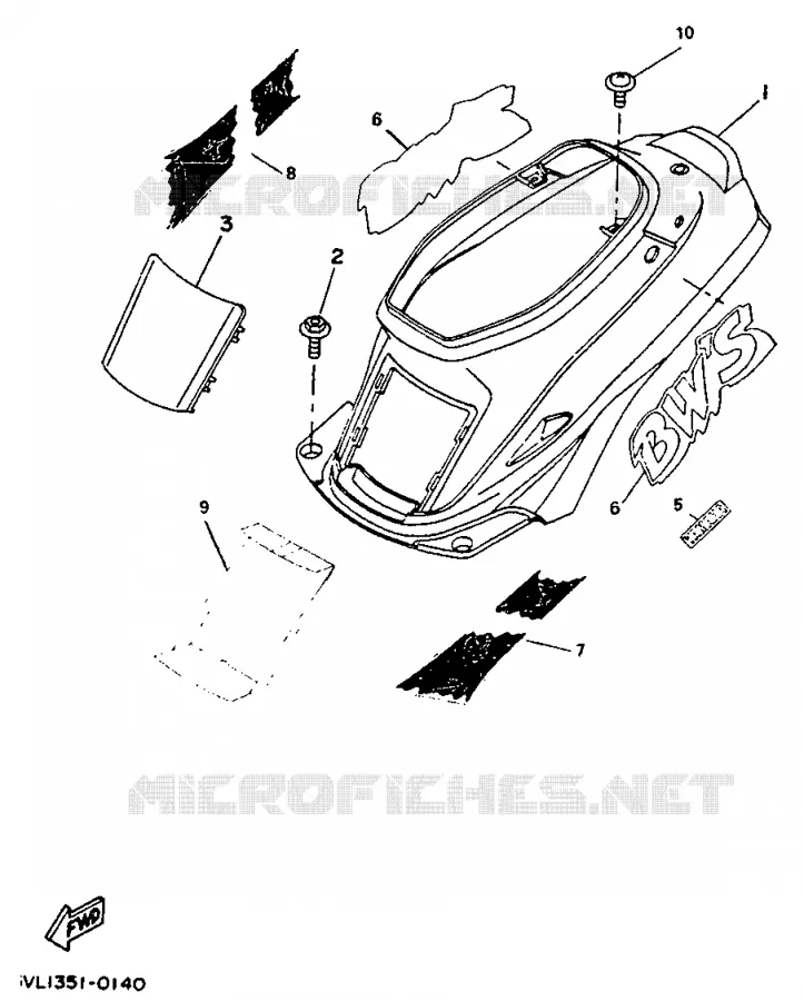 SIDE COVER Yamaha SCOOTER 50 1995 BOOSTER  CW50