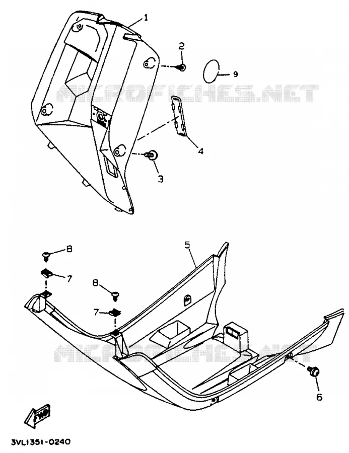 LEG SHIELD Yamaha SCOOTER 50 1995 BOOSTER  CW50