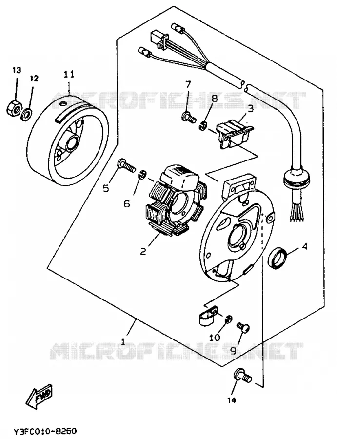 IGNITION Yamaha SCOOTER 50 1995 BOOSTER  CW50