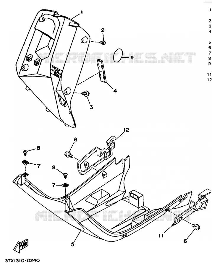 LEG SHIELD Yamaha SCOOTER 50 1995 BOOSTER  CW50
