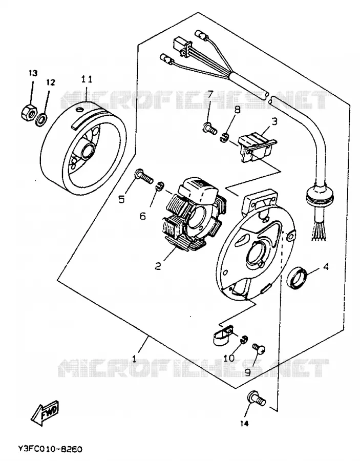 IGNITION Yamaha SCOOTER 50 1995 BOOSTER  CW50