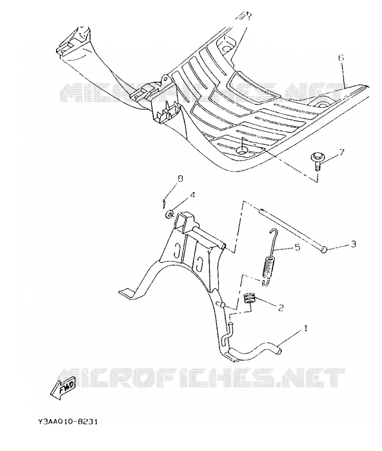 STAND / FOOTREST Yamaha SCOOTER 50 1996 BOOSTER  CW50