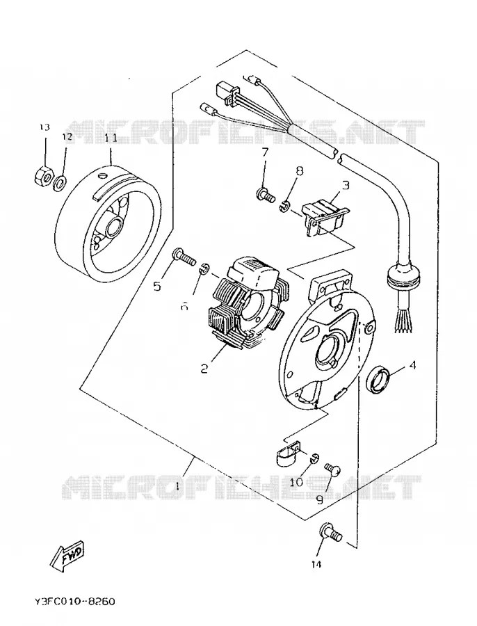IGNITION Yamaha SCOOTER 50 1996 BOOSTER  CW50