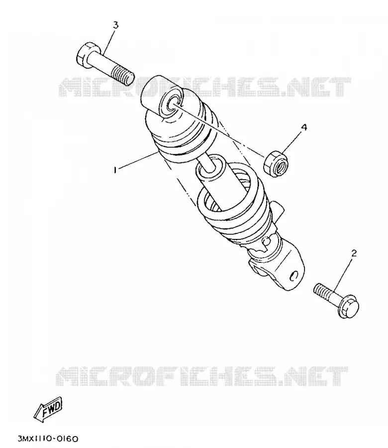 REAR SHOCK ABSORBER Yamaha SCOOTER 50 1996 BOOSTER  CW50