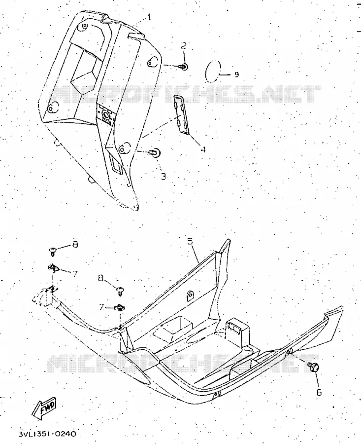 LEG SHIELD Yamaha SCOOTER 50 1997 BOOSTER  CW50