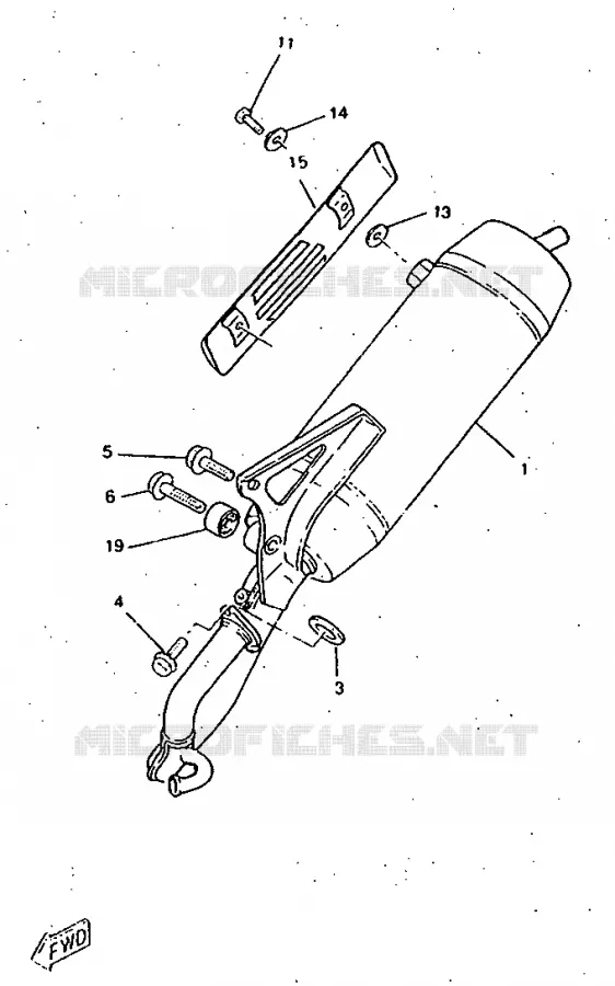 EXHAUST Yamaha SCOOTER 50 1997 BOOSTER  CW50
