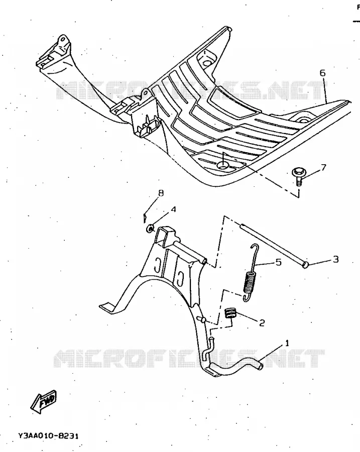 STAND / FOOTREST Yamaha SCOOTER 50 1997 BOOSTER  CW50