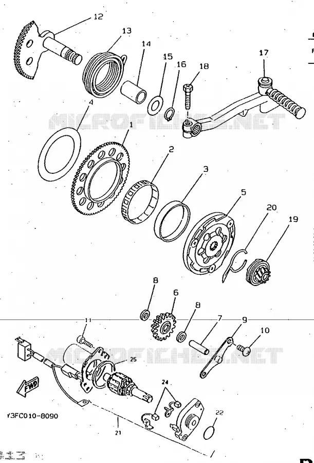 STARTER MOTOR Yamaha SCOOTER 50 1997 BOOSTER  CW50
