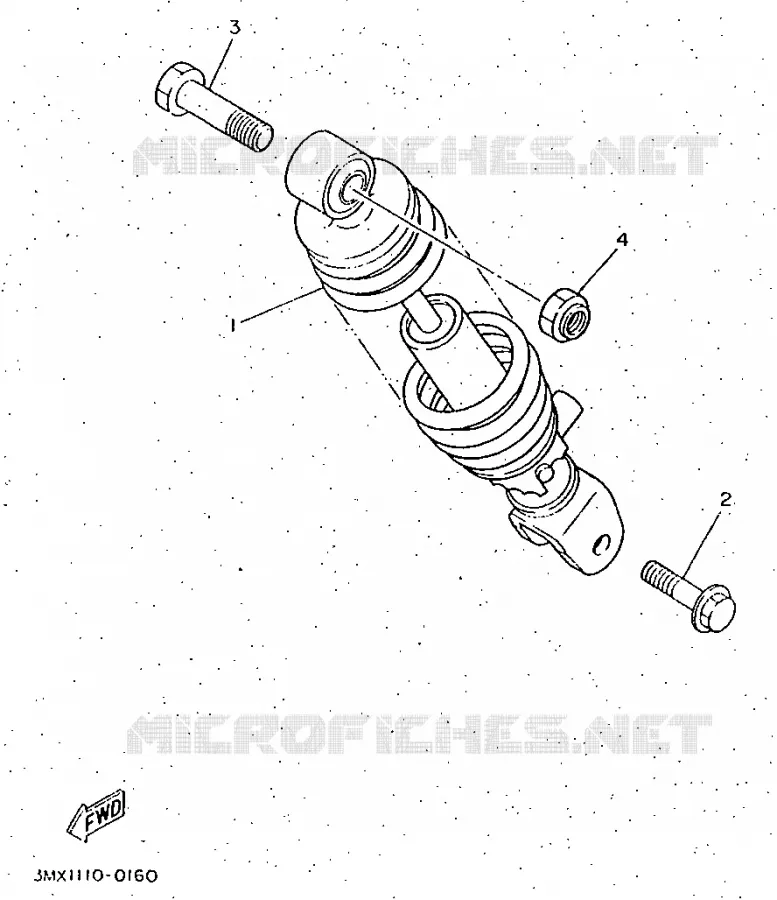 REAR SHOCK ABSORBER Yamaha SCOOTER 50 1997 BOOSTER  CW50