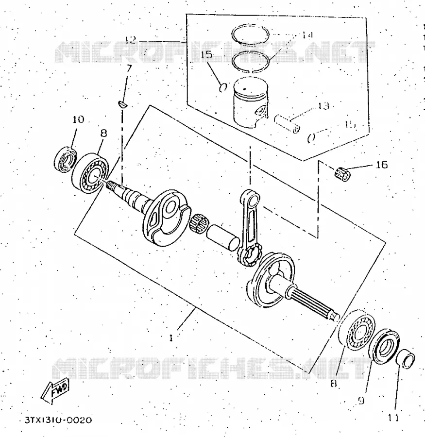 CRANKSHAFT / PISTON Yamaha SCOOTER 50 1997 BOOSTER  CW50
