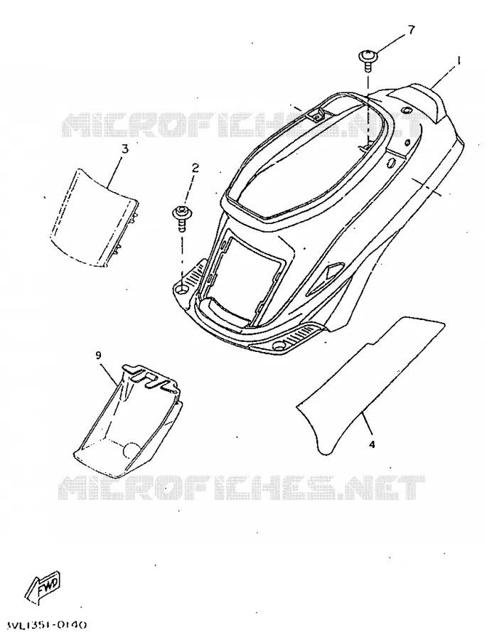 SIDE COVER Yamaha SCOOTER 50 1998 BOOSTER  CW50