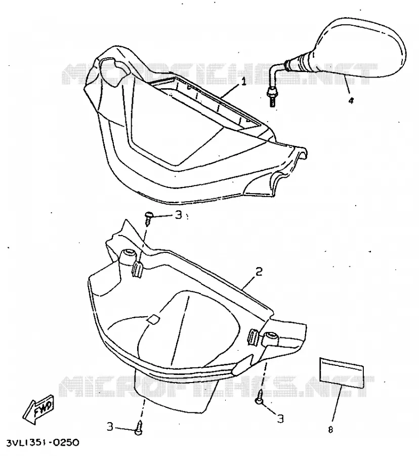 COVER 1 Yamaha SCOOTER 50 1998 BOOSTER  CW50