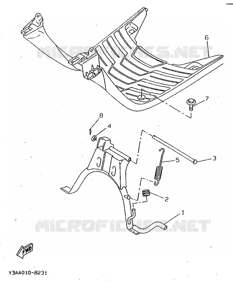 STAND / FOOTREST Yamaha SCOOTER 50 1998 BOOSTER  CW50