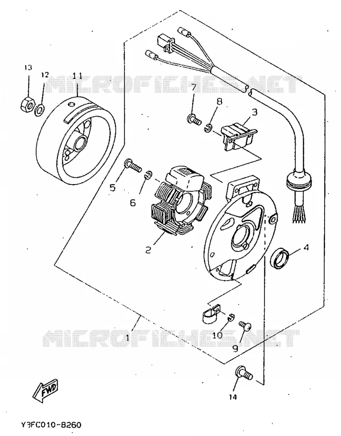 IGNITION Yamaha SCOOTER 50 1998 BOOSTER  CW50