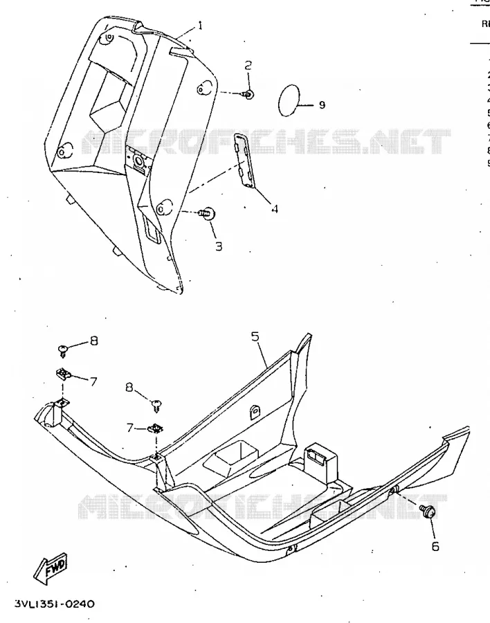 LEG SHIELD Yamaha SCOOTER 50 1998 BOOSTER  CW50