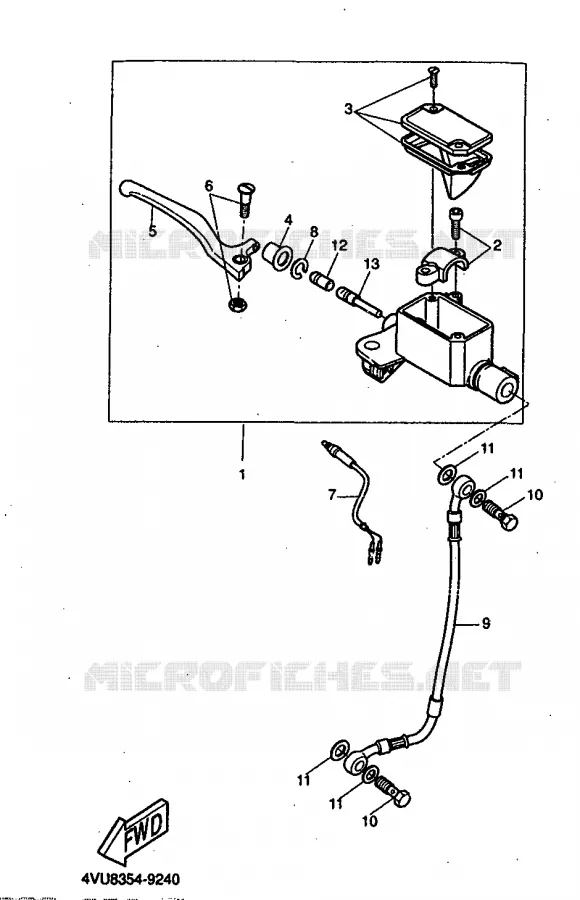 FRONT MASTER CYLINDER Yamaha SCOOTER 50 1999 BW'S  CW50
