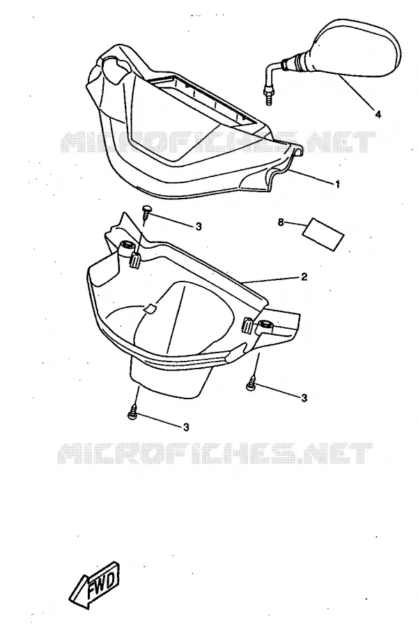 COVER 1 Yamaha SCOOTER 50 1999 BW'S  CW50