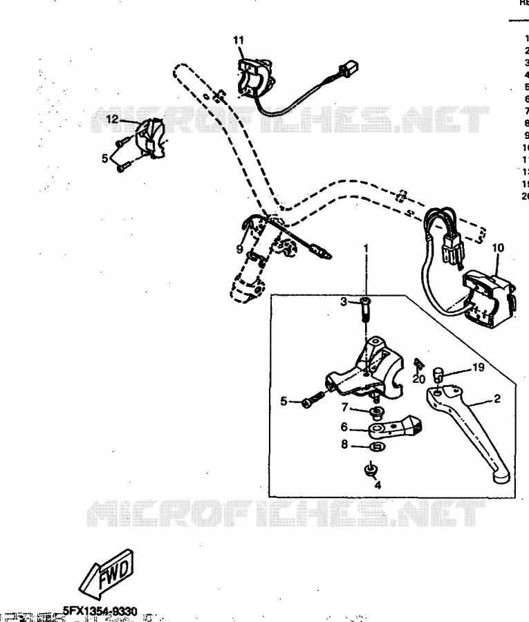 SWITCH / LEVER Yamaha SCOOTER 50 1999 BW'S  CW50