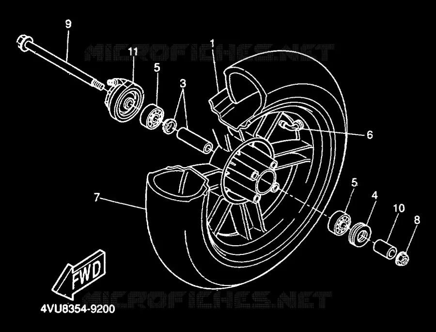 FRONT WHEEL Yamaha SCOOTER 50 2000 BW'S  CW50