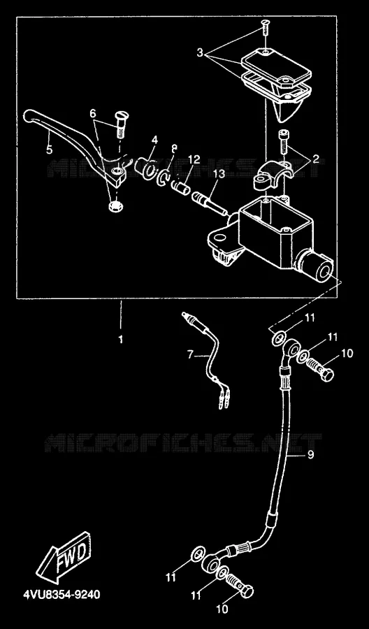 FRONT MASTER CYLINDER Yamaha SCOOTER 50 2000 BW'S  CW50