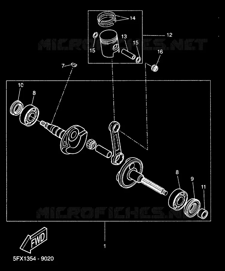CRANKSHAFT / PISTON Yamaha SCOOTER 50 2000 BW'S  CW50