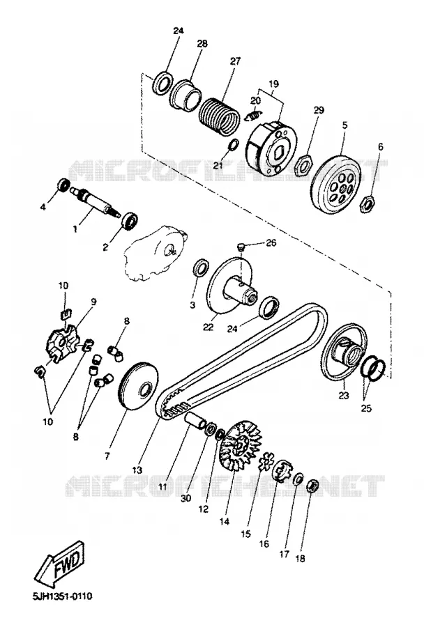 STARTER CLUTCH Yamaha SCOOTER 50 2000 BW'S  CW50