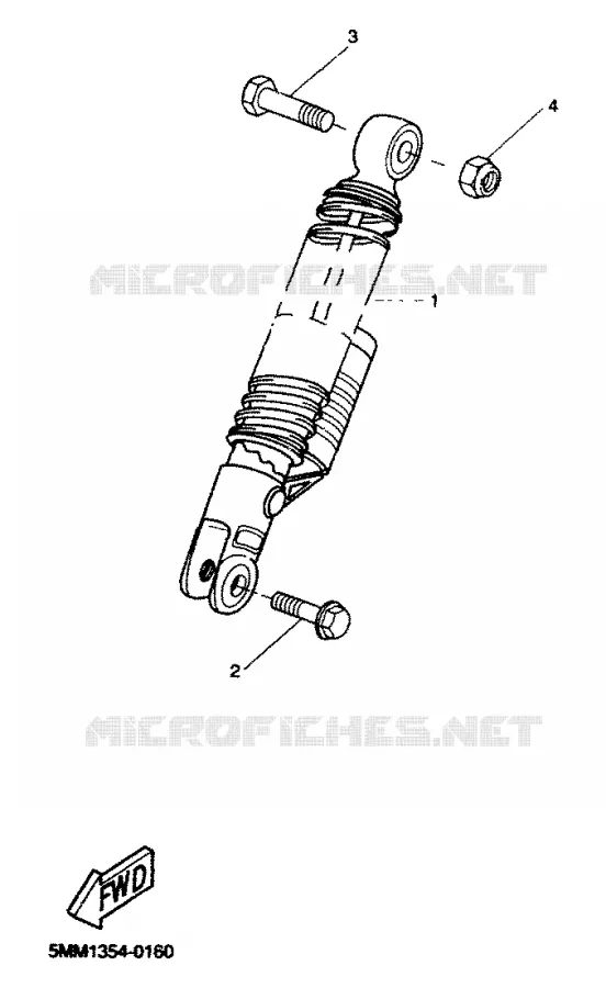 REAR SHOCK ABSORBER Yamaha SCOOTER 50 2000 BW'S  CW50