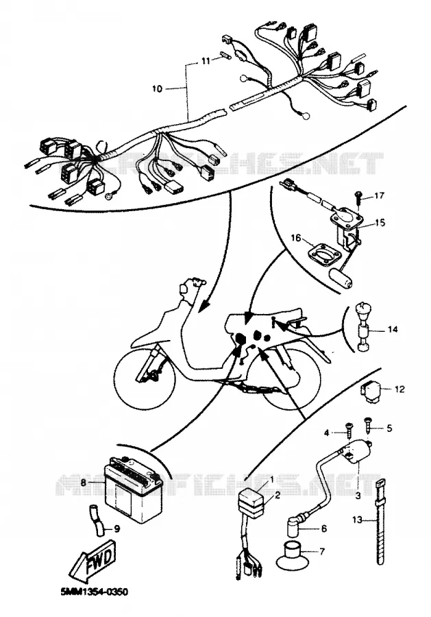 ELECTRICAL 2 Yamaha SCOOTER 50 2000 BW'S  CW50