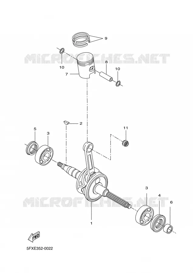 CRANKSHAFT / PISTON Yamaha SCOOTER 50 2002 BOOSTER  CW50