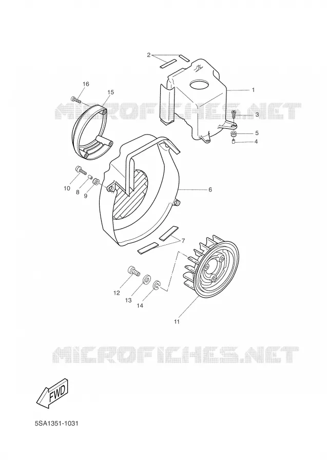 AIR SHROUD & FAN Yamaha SCOOTER 50 2002 BOOSTER  CW50
