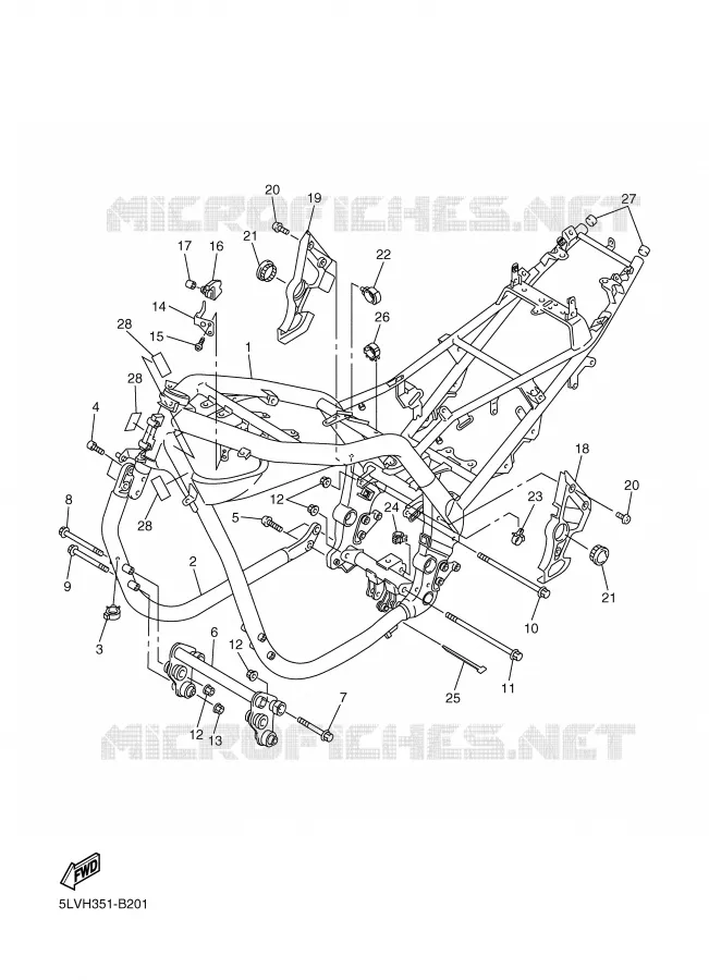 FRAME Yamaha MOTO 1000 2003 FAZER  FZS1000S